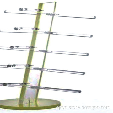 acrylic panel with metal lockable rods for sunglasses display rods